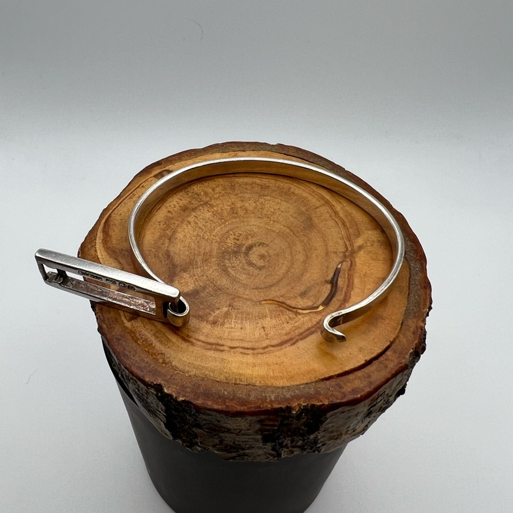 Sterling Silver Bracelet With Rectangular Cutout … - image 2